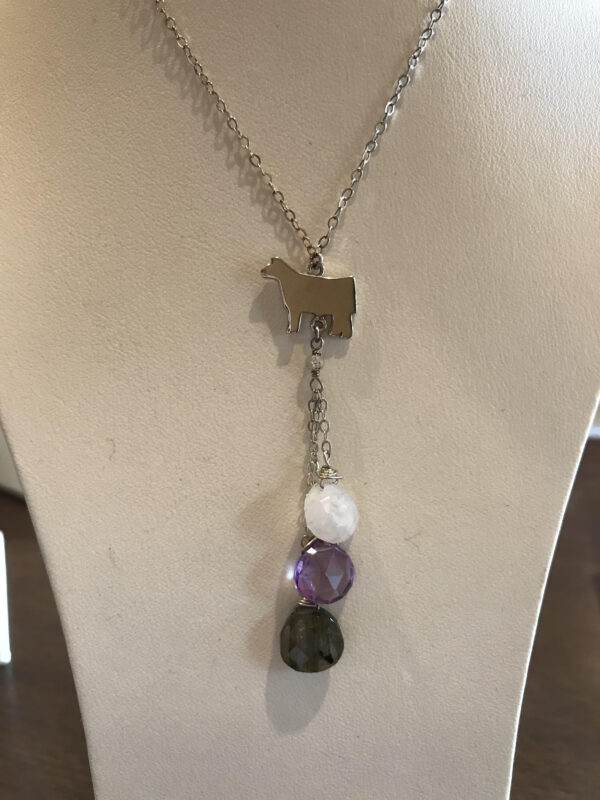 Y-Gemstone Necklace - Image 4