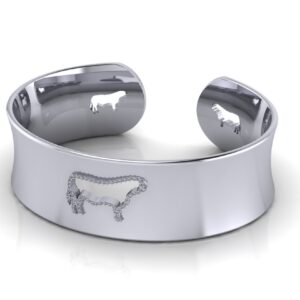 Herd of Three Diamond Bull Outline Cuff