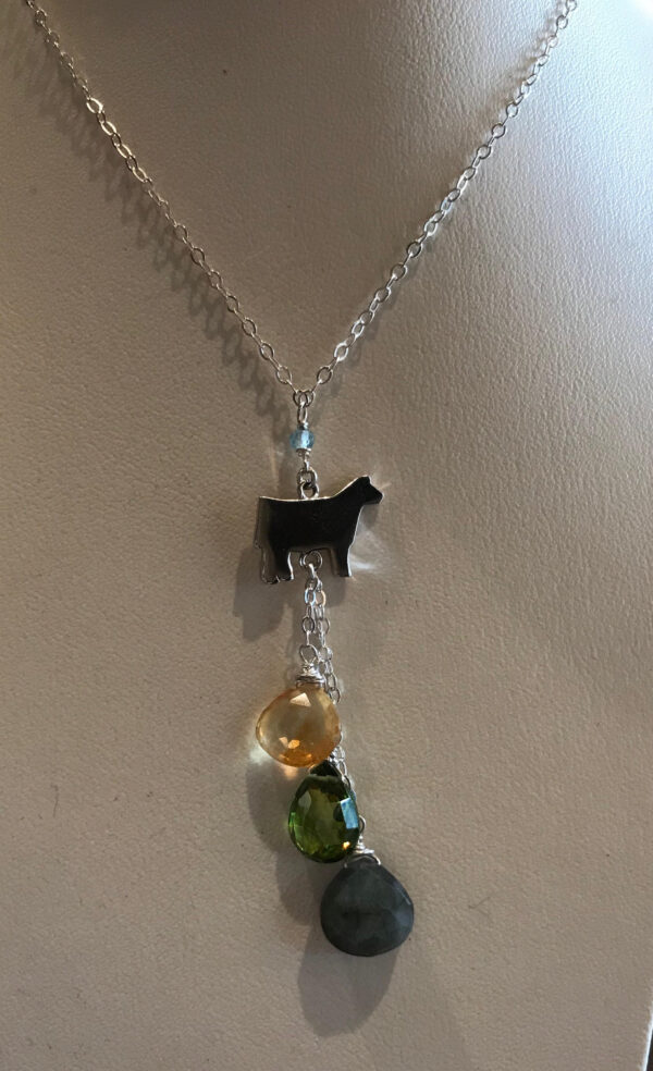 Y-Gemstone Necklace - Image 5