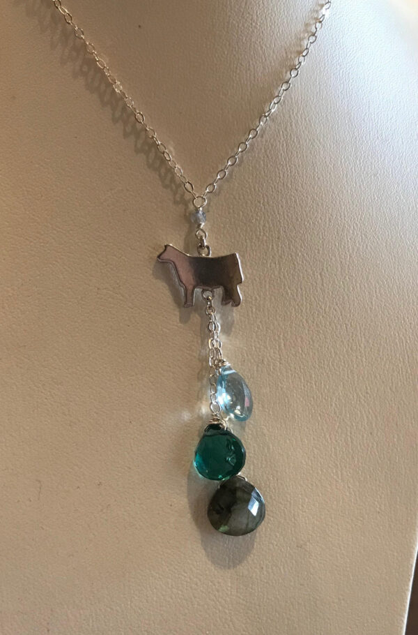 Y-Gemstone Necklace - Image 6